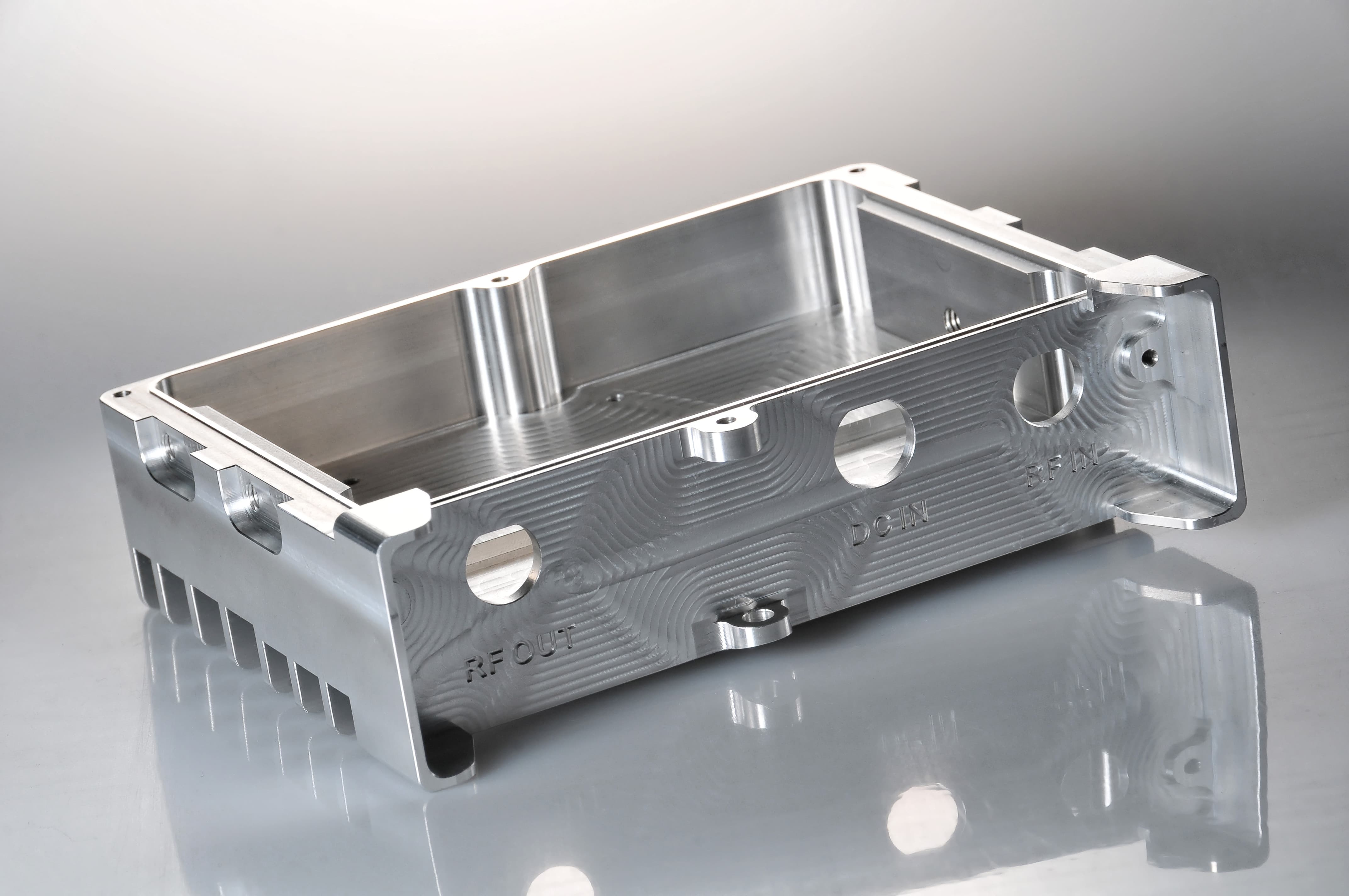 Finished aerospace component, close-up